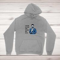 Attitude Stinks Smell My Cock Hoodie – Grey, Medium