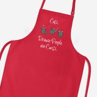 Cats, Because People Are Cunts Apron – Red, One