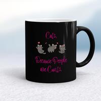 Cats, Because People Are Cunts Mug – Black/White, 10oz