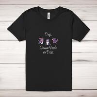 Dogs, Because People Are Dicks Adult T-Shirt – Black, Small