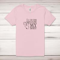 Losing My Shit Adult T-Shirt – Pastel Pink, Small