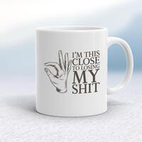 Losing My Shit Mug – White, 10oz