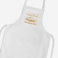 I Love It When She Bends Over Apron – White, One