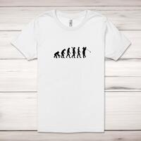 Evolution Of A Golfer Adult T-Shirt – White, Medium