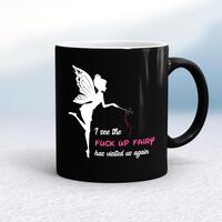 The Fuck Up Fairy Mug – Black/White, 10oz
