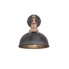 Industville Brooklyn Vintage Antique Sconce Wall Lamp - Pewter Shade - Copper Holder Grey Designer Lighting From Holloways Of Ludlow