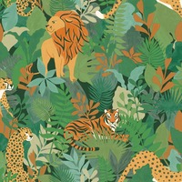 Image of Animal Kingdom Wallpaper Green Holden 13071