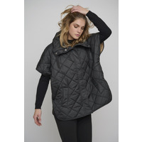 Image of Rino & Pelle Alane Quilted Cape - Black - 8