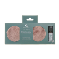 Image of Aroma Home Faux Fur Eye Mask & Pillow Mist Set - Pink