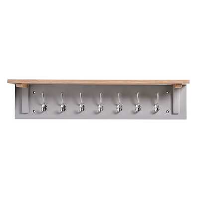 Floating Shelf With Metal Hooks