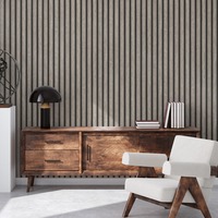 Image of Wood Slats Wallpaper Grey / Black AS Creation 39109-2