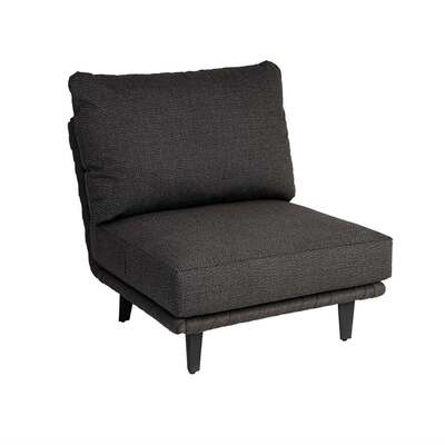 Alexander Rose Outdoor Cordial Luxe Dark Grey Mid Module with Cushion, Grafito