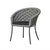 Alexander Rose Light Grey Cordial Luxe Outdoor Dining Chair with Cushion, Grafito