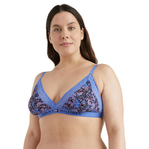 Tommy Hilfiger Tommy Original Lace Triangle Bra - Iris Blue Wildflowers