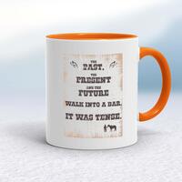 The Past, The Present & The Future Mug – White/Orange, 10oz