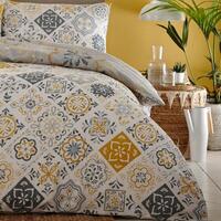 Polycotton Morocco Ochre – Extra Large Single Duvet Cover Set