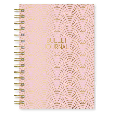 A5 Pink Spiral Bound Dotted Paper Notebook Journal