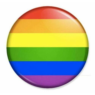 4cm Rainbow Gay Pride March Pin Badge - Choose Amount