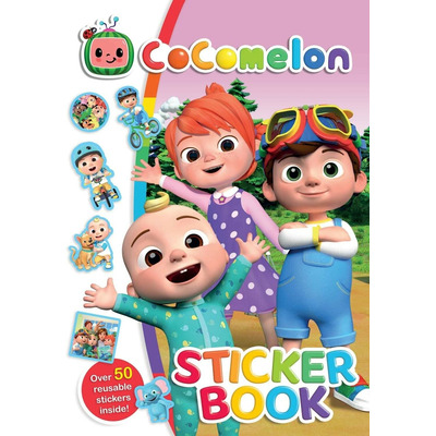 Children’s A4 Cocomelon Reusable Colouring Activity Pack Sticker Book