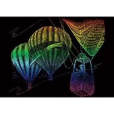 Balloon Ride Rainbow A5 Scraper Foil Engraving Art Kit