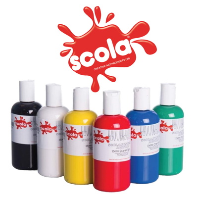 Scola 150ml Blue Water Based Fabric Paint