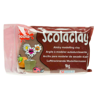 Scola Terracotta Air Drying Modelling Clay 1kg