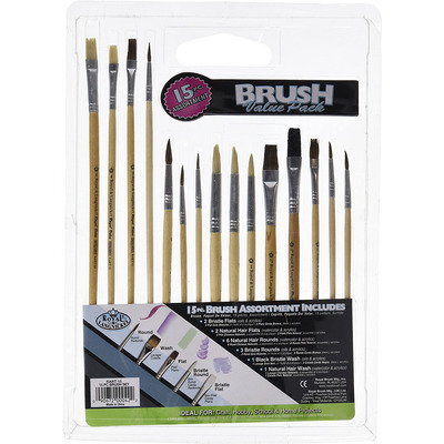 Royal & Langnickel Beginner Paint Brush Set of 15 Brushes