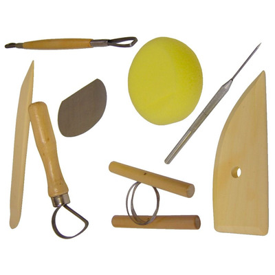Starter Pack Of EIGHT Assorted Clay Pottery Tools