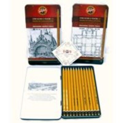 Graphic' Graphite Drawing And Sketching Pencils 5b To 5h (tin 12) 1502/III