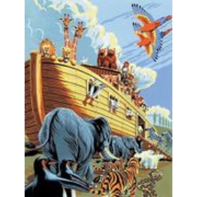 A4 Painting By Numbers Kit - Noah’s Ark Animals Pjs23