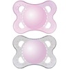 Image of MAM Crystal Soother 2 Pack 0 months + (Colour: Pink)