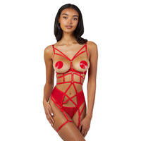 Image of Playful Promises WWL991R Wolf & Whistle Erotic Sarah Bodysuit WWL991R Red WWL991R Red