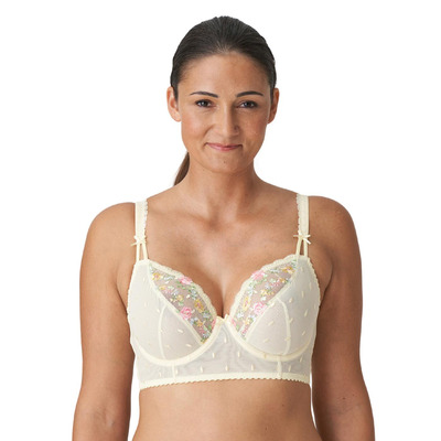 Prima Donna Sedaine Plunge Longline Bra - French Vanilla - 34E

