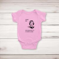 Thanks Mum Babygrow – Pink, 3-6 Months