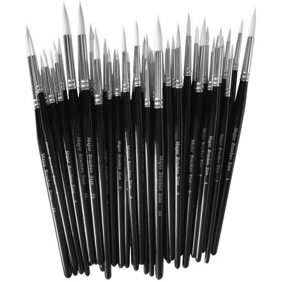 Pack of 50 Assorted Synthetic Sable Artist Brushes