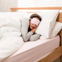 Luxury Anti-Ageing Silk Eye Mask in Blush Pink