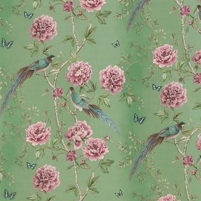 Paloma Home Vintage Chinoiserie Jade Green Fabric VIC/JAD/14000FA - By The Metre