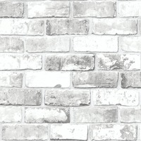 Image of Brick Effect Wallpaper White Debona 6751