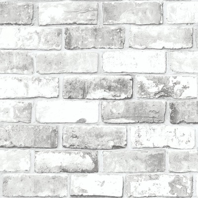 Brick Effect Wallpaper White Debona 6751