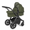 Image of Ickle Bubba Stomp Luxe All in One i-Size Travel System with ISOFIX Base (Frame: Black, Fabric Colour: Woodland, Handle Bars: Black)