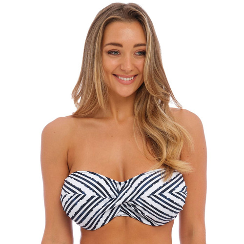 Fantasie Sunshine Coast Underwired Twist Bandeau Bikini Top - French Navy