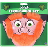 Irish Leprechaun Ginger Beard Facial Hair Fancy Dress Set - ONE