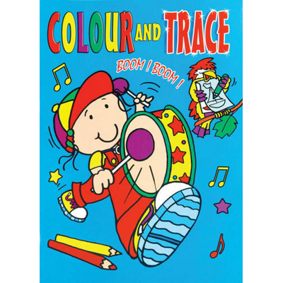 Children's A4 Colour & Trace Activity Books With 24 Pictures - 630