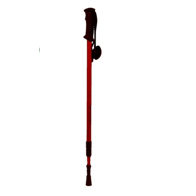 Aluminium Anti-shock Adjustable Walking Stick - Red