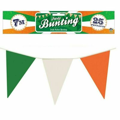 St Patricks Day Irish Flag Triangle Bunting Pennant Party Decoration - ONE PACK (7M)