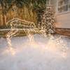Pre-Lit Christmas Reindeer - 1M White Wire Light Up Mother & Baby with 250 White LEDs