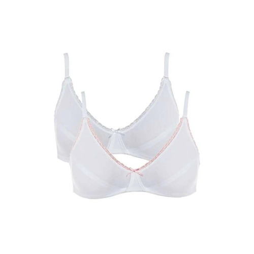 Royce My First Bra Missy Soft Cup Bra 2 Pack - White/Pink