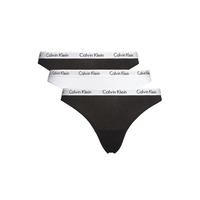 Image of Calvin Klein Carousel Thong 3 Pack QD3587E Black/White/Black QD3587E Black/White/Black