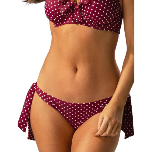Pour Moi Hot Spots Tie Side Bikini Brief - Sangria
