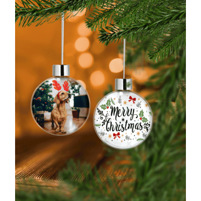 Merry Christmas Photo Bauble Decoration Gift